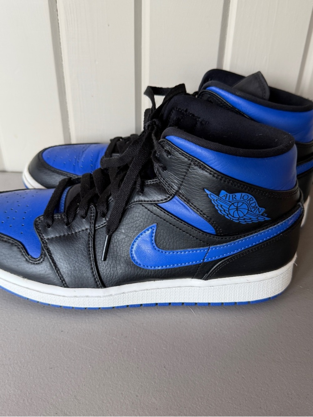 Nike Air Jordan 1 Mid Black/Royal Men's Sneakers